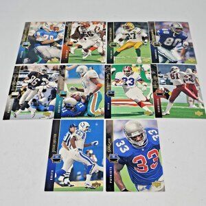 The Upper Deck 1994 Football Trading Cards -Lot of 10- #209 211 224 222 228 226